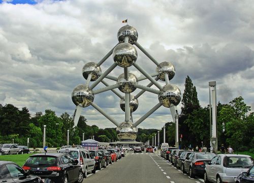 Atomas, Heiselio Parkas, Briuselis, Belgija, Pasaulio Mugė, Paminklas