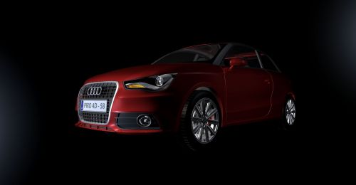 Audi, Automatinis, Atvaizdavimas, 3D Modelis, Raudona