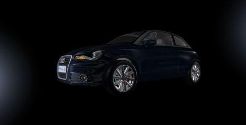 Audi, Automatinis, Atvaizdavimas, 3D Modelis, Juoda