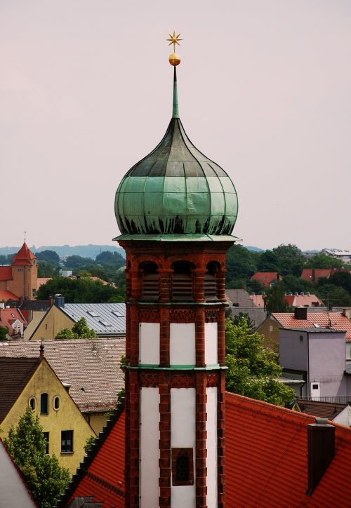 Augsburg, Bavarija, Vokietija, Svogūnų Kupolas, Architektūra, Europa, Senas, Miesto Panorama