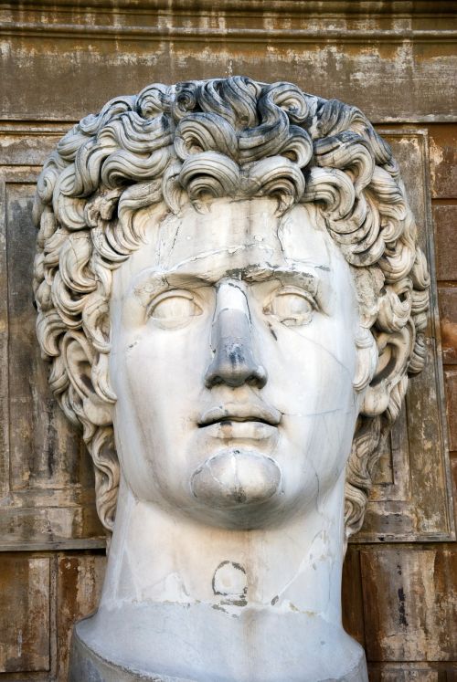 Augustus, Pagrindinis, Statula, Roma, Senovės Laikai, Veidas, Akmuo, Italy