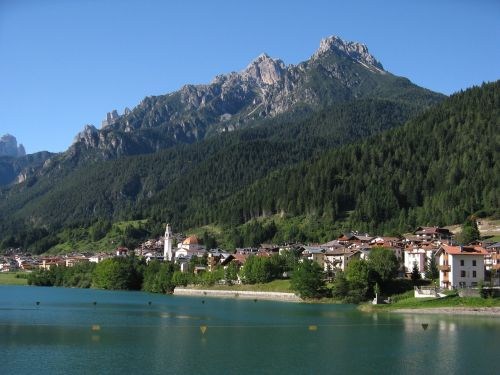 Auronzo Di Cadore, Ežeras, Dolomitai, Cadore, Kalnas, Italy, Kraštovaizdis, Alpės, Veneto, Kalninis Ežeras, Kalnai