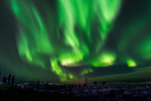 Aurora Borealis, Iceland, Šiaurinis, Dangus, Naktis, Aurora, Reiškinys, Astronomija, Borealis
