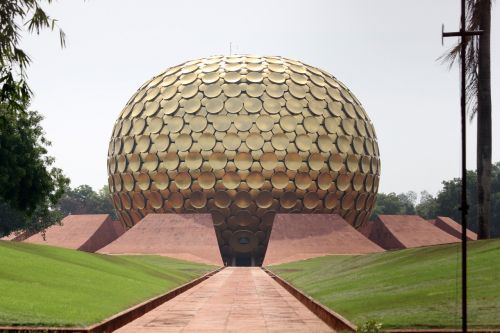 Auroville, Matir Mandiras, Gamta, Gaublys, Auksinis Sluoksnis, Meditacijos Centras, Žalias, Sfera, Auksas, Gyvenimas, Dvasinis