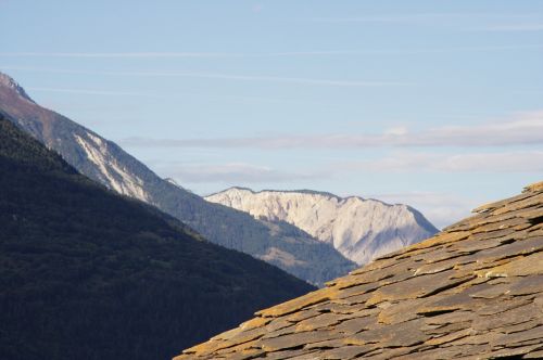 Ausserberg, Valais, Alpių, Kalnai, Šveicarija