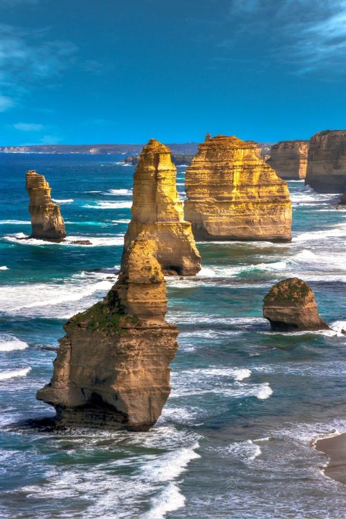 Australia, 12 Apaštalų, Puikus Okeaninis Kelias, Uolingas Kalnas, Uolienos Formacijos, Vandenynas, Vanduo, Naršyti, Jūra