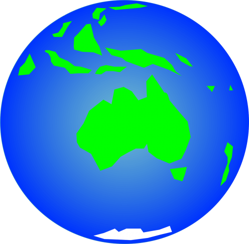 Australia, Žemė, Gaublys, Žemėlapis, Okeanija, Planeta, Pasaulis, Nemokama Vektorinė Grafika