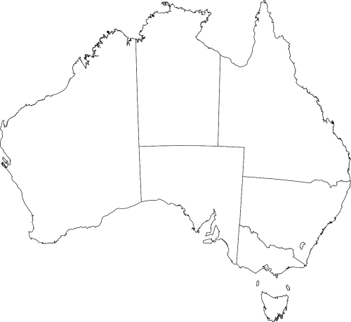 Australia, Žemynas, Geografija, Žemėlapis, Pakrantės Ribas, Valstijos, Politinis, Nurodyta, Kartografija, Tauta, Atlasas, Administracinis, Tasmanija, Nemokama Vektorinė Grafika