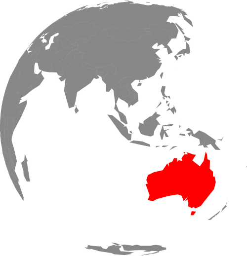 Australia, Žemėlapis, Žemynas, Žemė, Pasaulis, Tanzanija, Indijos Vandenynas, Ramusis Vandenynas, Gaublys, Nemokama Vektorinė Grafika
