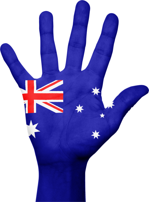 Australia, Vėliava, Ranka, Nacionalinis, Pirštai, Patriotinis, Patriotizmas, Okeanija, Šalis