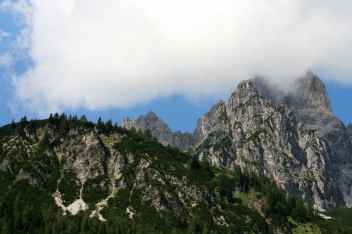 Austria, Kalnas, Alpės, Kalnai, Poilsis, Gamta, Alpinizmas, Pušis, Medžiai, Žalias