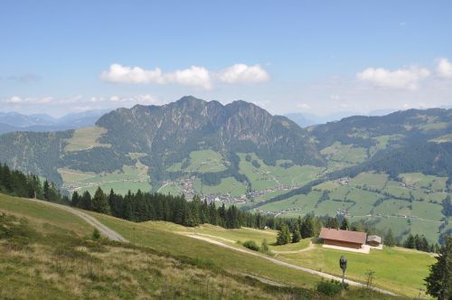 Austria, Alpių, Kalnai, Panorama, Gamta, Vasara, Kalnų Peizažas, Kalnų Pieva