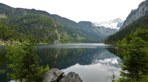 Austria, Ežeras, Kalnų Peizažas, Alpių, Gamta