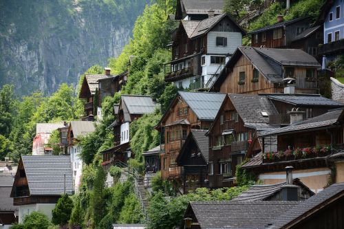 Austria, Alpės, Saltzkammergut, Alpių, Architektūra, Ežerai