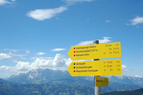 Austria, Vaikščioti, Ženklas, Wanderweg, Europa, Žygiai, Lauke, Kryptis, Alpės, Kalnai