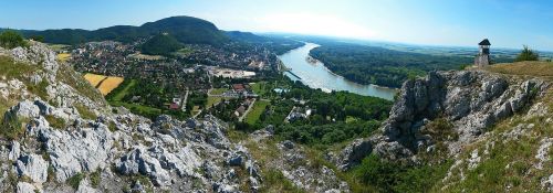 Austria, Danube, Hainburgas, Braunsberg, Panorama