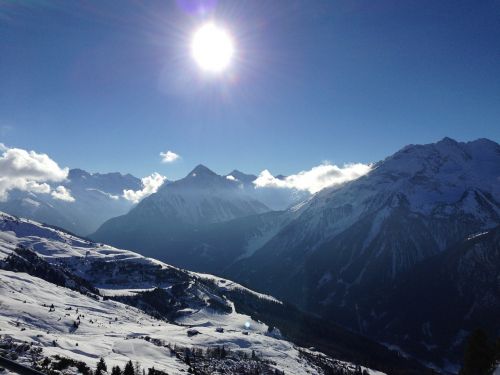 Austria, Alpių, Panorama, Žiema, Perspektyva, Žiemą