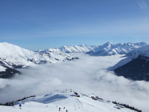 Austria, Kalnai, Debesys, Dangus, Alpių