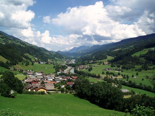 Austria, Alpės, Vasara, Panorama, Slėnis