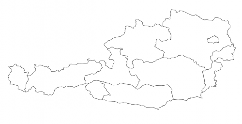 Austria Map, Regionai, Sausumos Sienos, Untitled, Austria, Balta