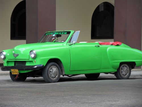 Automatinis, Transporto Priemonė, Oldtimer, Žalias, Kuba, Havana