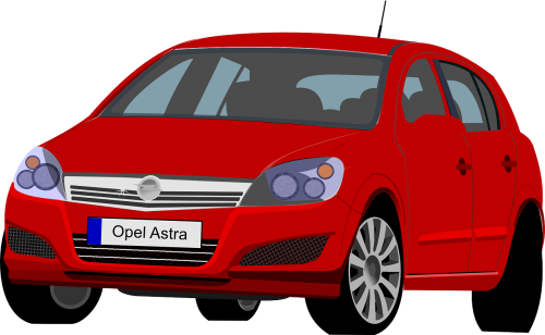Automobilis, Automobilis, Opel Astra, Nemokama Vektorinė Grafika