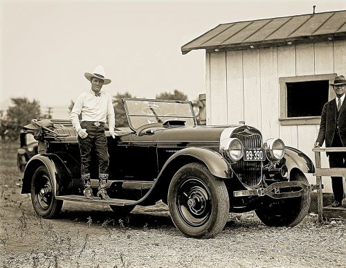 Automobilis, Senovinis, Klasikinis Automobilis, Senovinis Automobilis, Senas Automobilis, Vintage, Kino Žvaigždė, Tom Mix, 1925, Lincoln Automobilis, Klasikinis