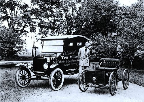 Automobiliai, Henry Ford, Vintage, Senas, Istorinis, Klasikinis, Nostalgija, Modelis T