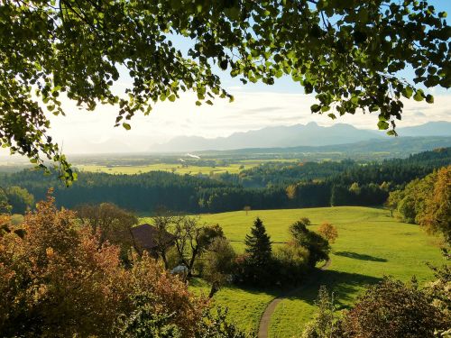 Ruduo, Kraštovaizdis, Gražus Vaizdas, Kalnų, Alpių, Panorama, Gamta, Medžiai, Bavarija, Spalva, Mangfalltal