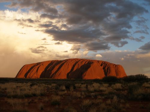 Ayers Rock, Uluru, Australian Outback, Saulėlydis, Australia