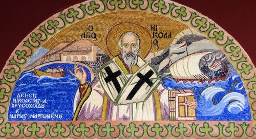 Ayios Nikolaos, Saint, Mozaika, Bažnyčia, Ortodoksas, Graikija, Volos, Ayios Konstantinos