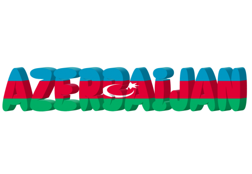 Azerbaidžanas, Vėliava, Šalis, 3D