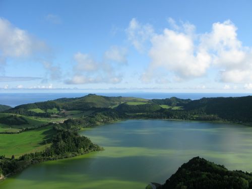 Azores, Ežeras, Žalias, Jūra, Vandenynas, Vandenyse