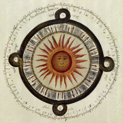 Aztecs, Meksikietiškas Kalendorius, Saulės Laikrodis, Saulė, 1790, Aukšta Kultūra