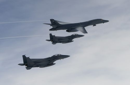 B-1B, Lancer, Bombonešis, Pietų Korėja, Korėja, Oro Pajėgos, Skrydis