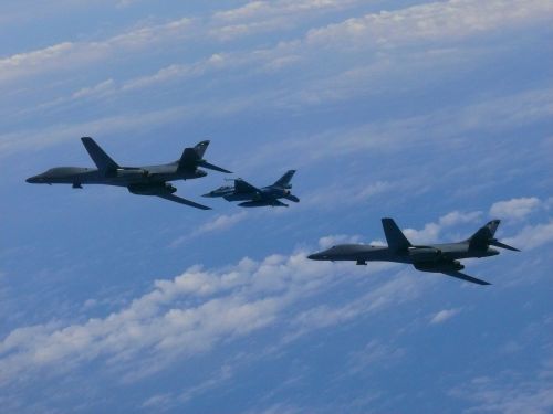 B-1B, Lancer, Bombonešis, Pietų Korėja, Korėja, Oro Pajėgos, Skrydis