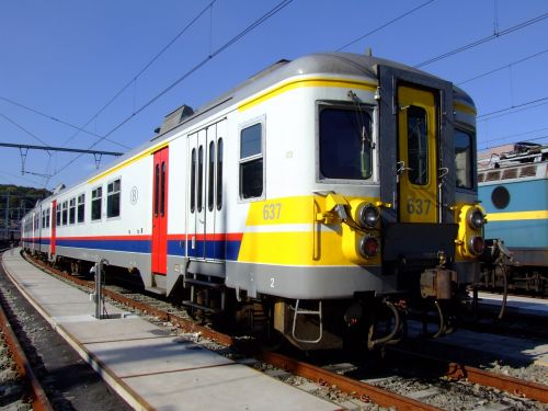 B 637,  Belgija,  Traukinys,  Lokomotyvas,  Gabenimas,  Geležinkelis,  Geležinkelis,  Stotis