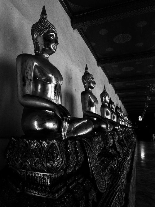 Juoda Ir Balta, Budos Statula, Bangkokas, Tailandas