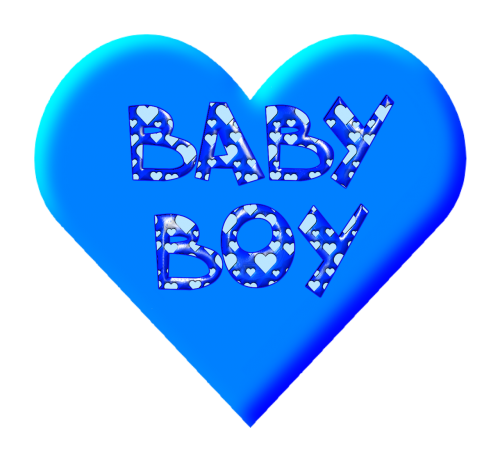 Kūdikis, Simbolis, Berniukas, Širdis, Mėlynas, Iliustracijos, Užrašas