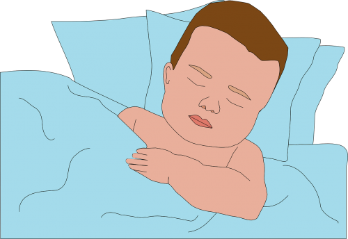 Kūdikis, Miega, Lova, Naktis, Miegoti, Padengtas, Padengti, Nemokama Vektorinė Grafika