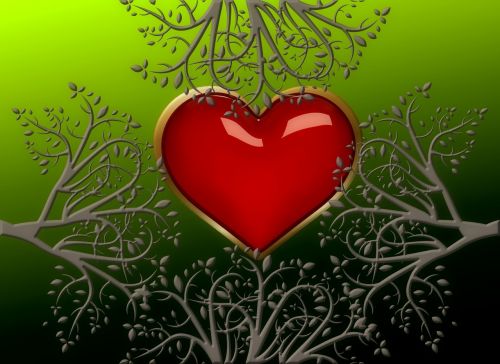 Fonas, Žalias, Medis, Tekstūra, Širdis, Gamtos Apsauga, Gamta, Meilė