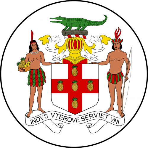 Ženklelis, Jamaika, Šalis, Antspaudas, Insignia, Emblema, Nemokama Vektorinė Grafika