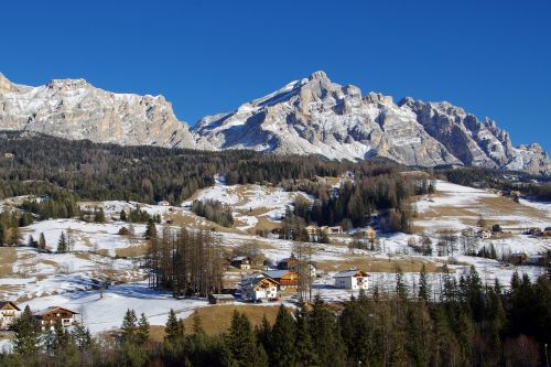 Badia, Dolomitai, Trentino Alto Adige, Į Pietus, Italy, Val Badia, Kalnai, Kraštovaizdis, Sniegas, Šventė