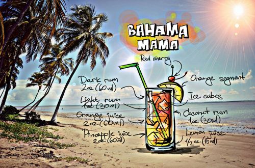 Bahama Mama, Kokteilis, Gerti, Alkoholis, Receptas, Vakarėlis, Alkoholinis, Vasara