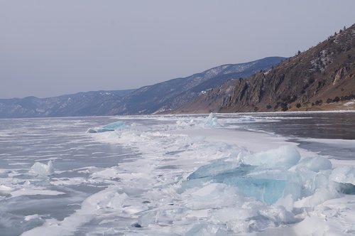 Baikal,  Žiemos,  Ledas,  Ežeras,  Sniegas,  Hummocks