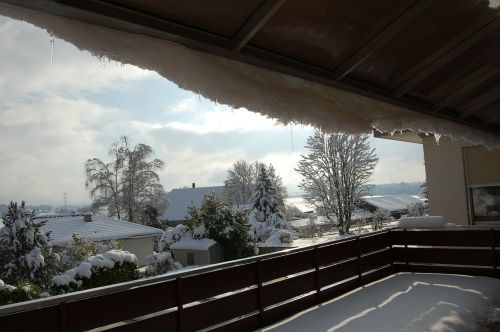 Balkonas, Žiema, Sniegas