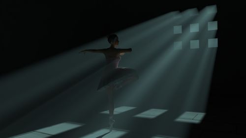 Baletas, 3D Šokis, Šešėliai, Šokis, Tamsi, Baleto Sokejas