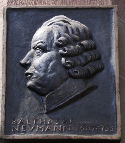 Balthasar Neumann, Memorialinė Plokštelė, 1687, 1753, Würzburg, Meistrų Statytojai, Barokas, Rokoko, Pietų Vokietijos