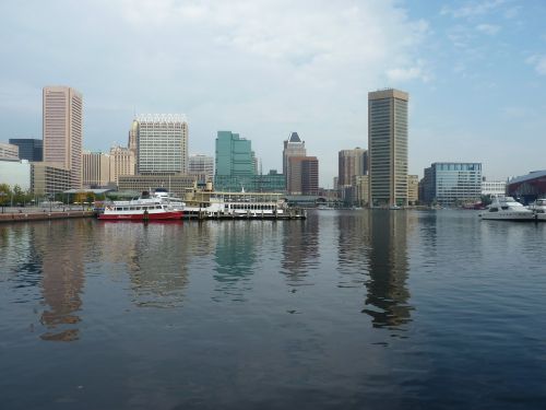 Baltimore, Uostas, Panorama, Usa, Miestas, Vanduo, Dangoraižis, Dangoraižiai