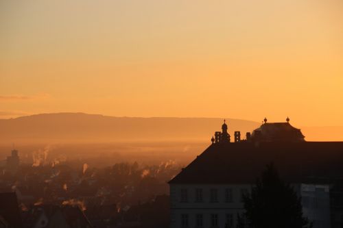 Bamberg, Saulėtekis, Morgenstimmung, Raudona, Kraštovaizdis